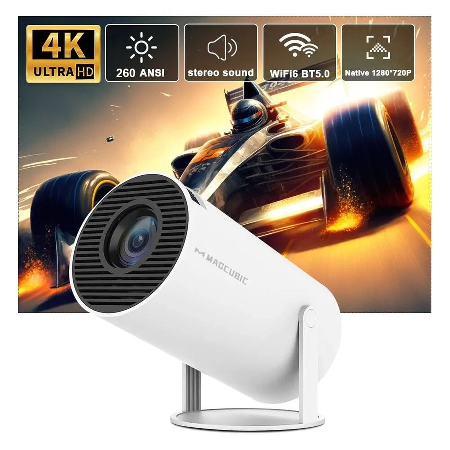 Projector  4K Android 11 Dual WiFi 6 260 ANSI for Home Outdoor Cinema Image 1