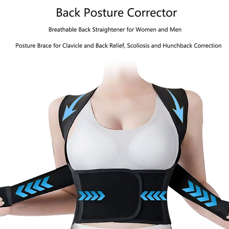 Posture Back Brace Adjustable Back Support Strap to Prevent Spinal Distortion and Hunchback for Men Women corrector de Image 2