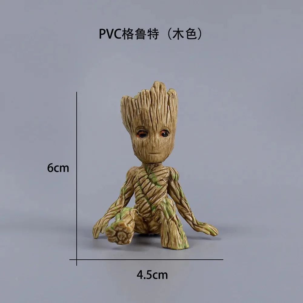 5cm Kawaii Groot Figure Marvel Anime Miniature for Home Image 7