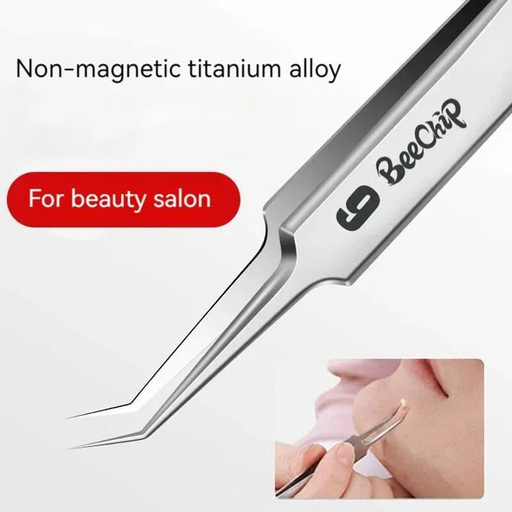 3PCS Facial Pore Cleaning Tools Ultra-Fine Stainless Steel Tweezers Clamps Image 4