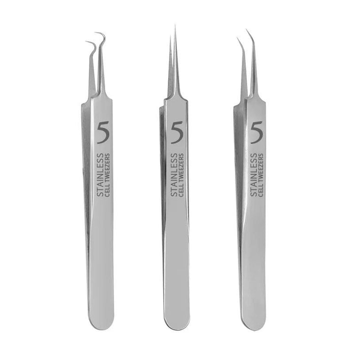 3PCS Facial Pore Cleaning Tools Ultra-Fine Stainless Steel Tweezers Clamps Image 6