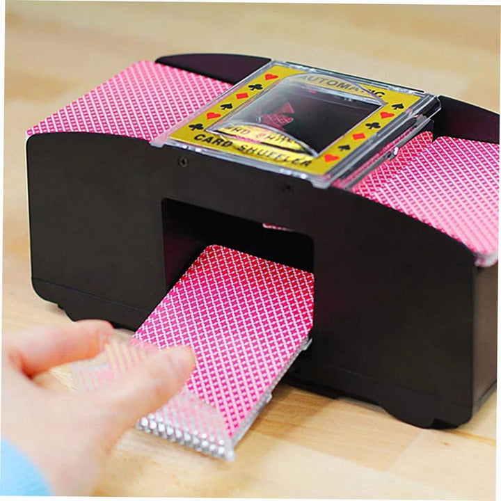 Automatic Playing Card Shuffler Battery-Operated Mixer for Home Travel Games Image 1