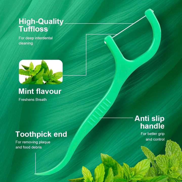 Mint Dental Floss Sticks Portable Disposable Oral Care for Deep Cleaning Image 3