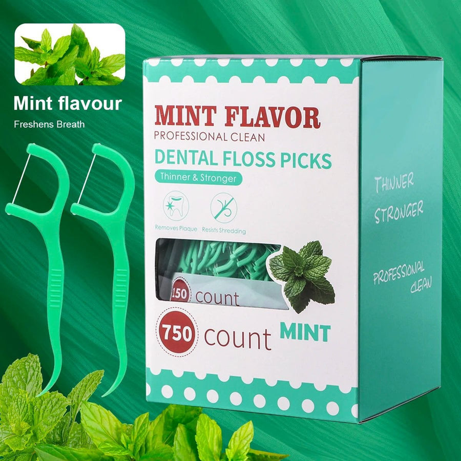 Mint Dental Floss Sticks Portable Disposable Oral Care for Deep Cleaning Image 1