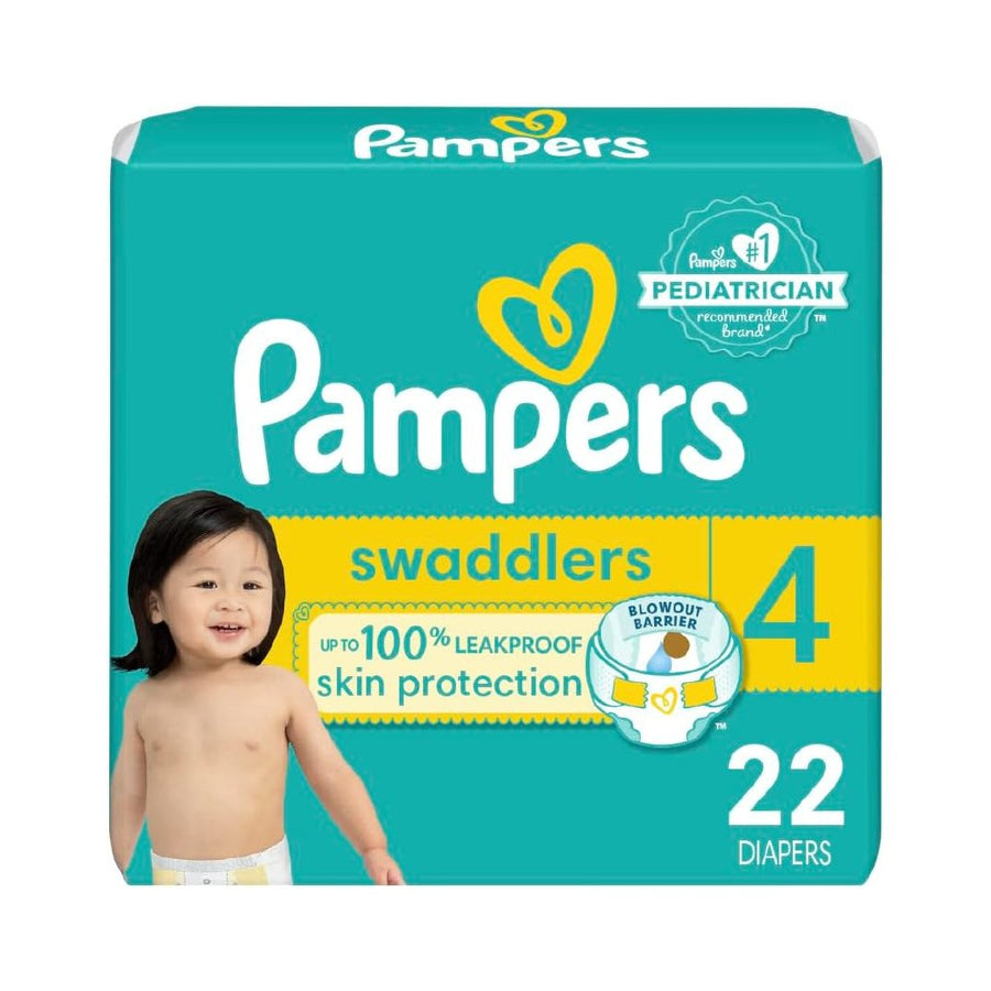 Pampers Swaddlers Diapers - Size 4 22 Count Ultra Soft Disposable Baby Diapers Image 1