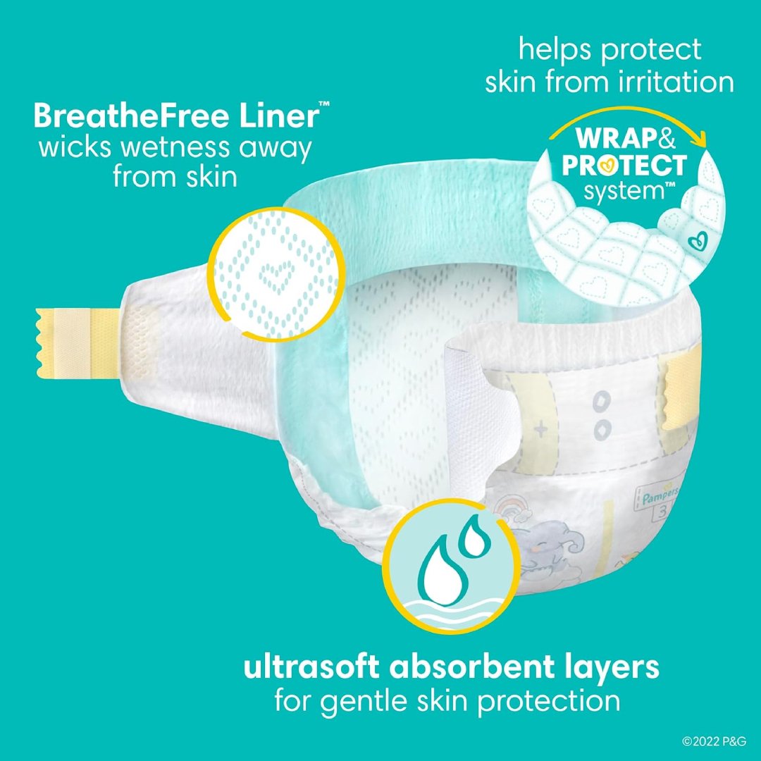 Pampers Swaddlers Diapers - Size 4 22 Count Ultra Soft Disposable Baby Diapers Image 4