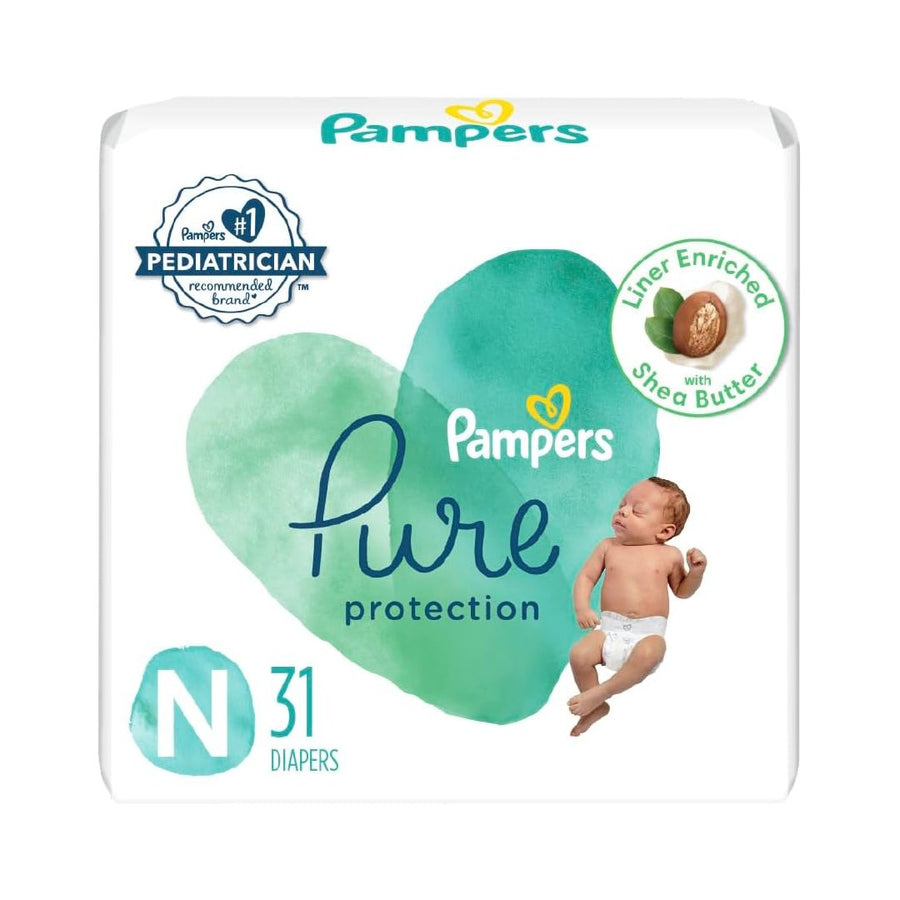 Pampers Pure Protection Diaper Size 0 31 Count Image 1