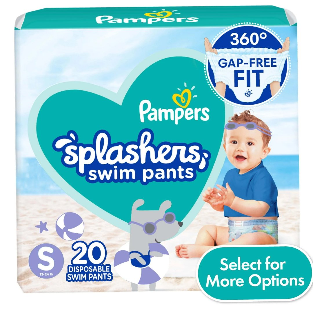 Pampers Splashers Swim Diapers - Size S 20 Count Image 1