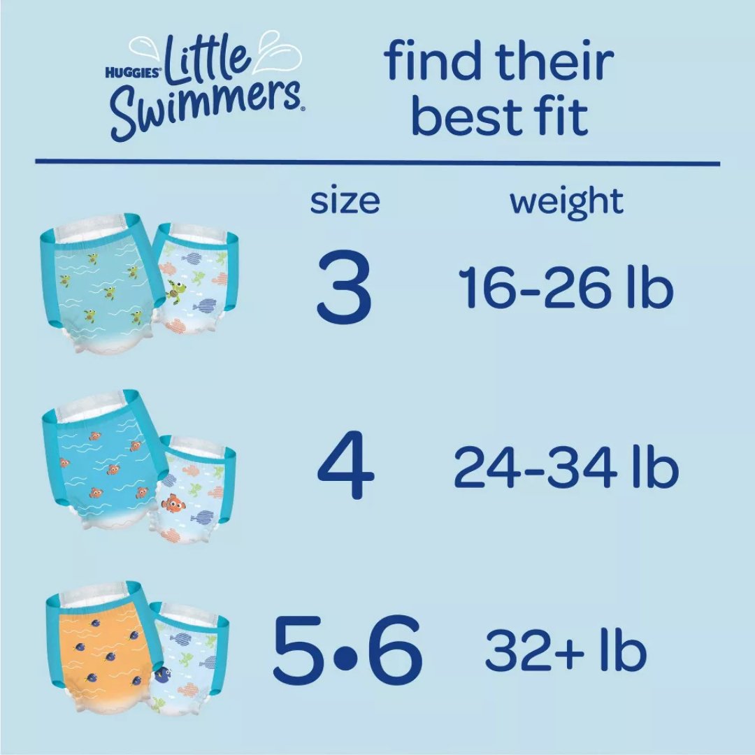 Huggies Little Swimmers Baby Swim Disposable Diaper - Size M 18 Count Image 4