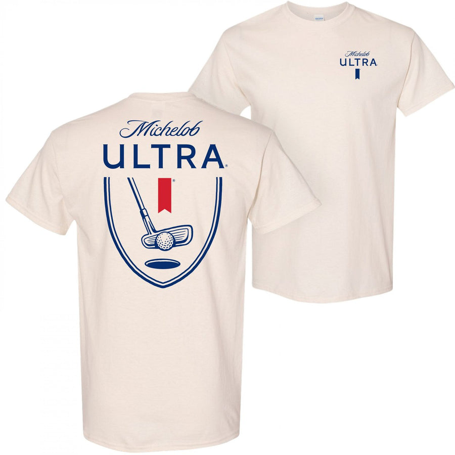 Michelob Ultra Golf Putter Front and Back Print T-Shirt Image 1