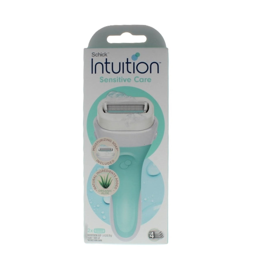 Schick Intuition Sensitive Care Razor with 2 Refill Cartridges Image 1