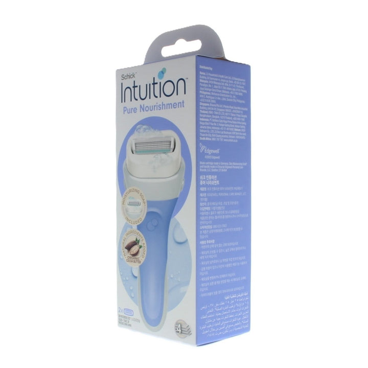 Schick Intuition Pure Nourishment Razor Handle with 2 Cartridges for Women Image 3