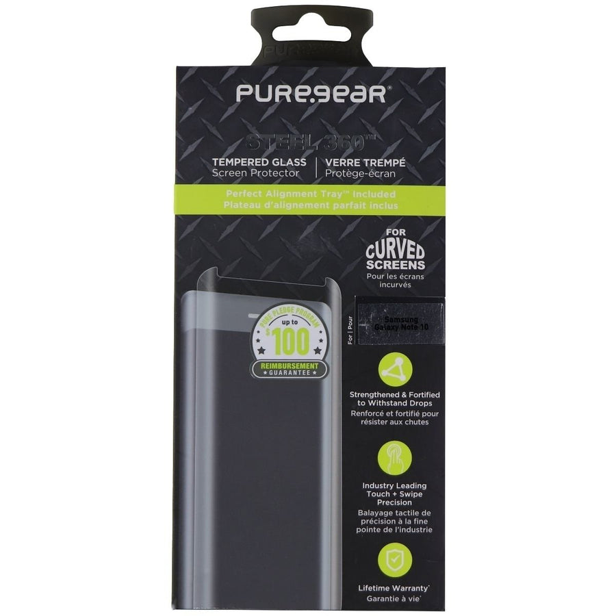 PureGear Steel 360 Tempered Glass for Samsung Galaxy Note10 - Clear Image 1