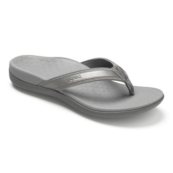 Vionic Womens Tide II Toe Post Sandal Pewter Metallic - 10000470031 Pewter Metallic Image 1