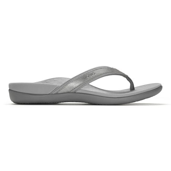 Vionic Womens Tide II Toe Post Sandal Pewter Metallic - 10000470031 Pewter Metallic Image 4