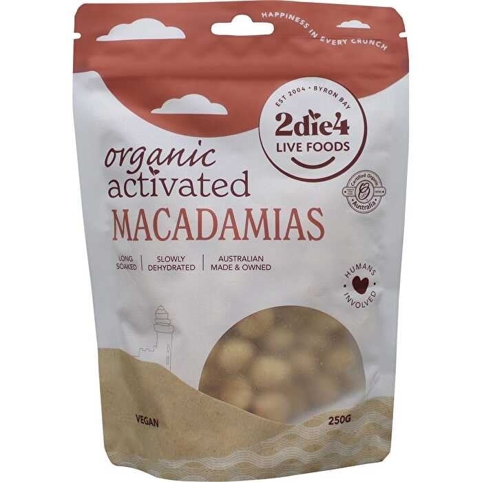 2die4 Live Foods Organic Activated Macadamias 250g Image 1