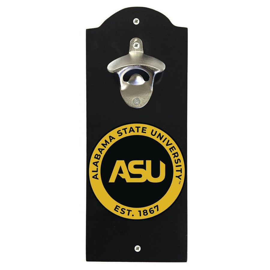 Alabama State University Wall Mounted Bottle Opener Officially Licensed Collegiate Product Image 1