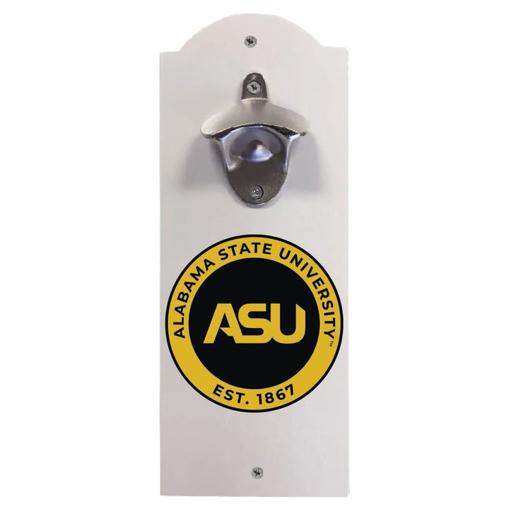 Alabama State University Wall Mounted Bottle Opener Officially Licensed Collegiate Product Image 2