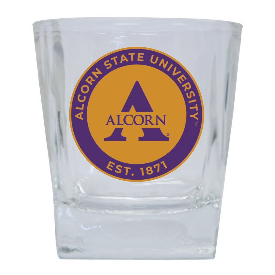 Alcorn State Braves 10 oz Whiskey Rocks Glass Circle Design Officially Licensed Collegiate Product Image 1