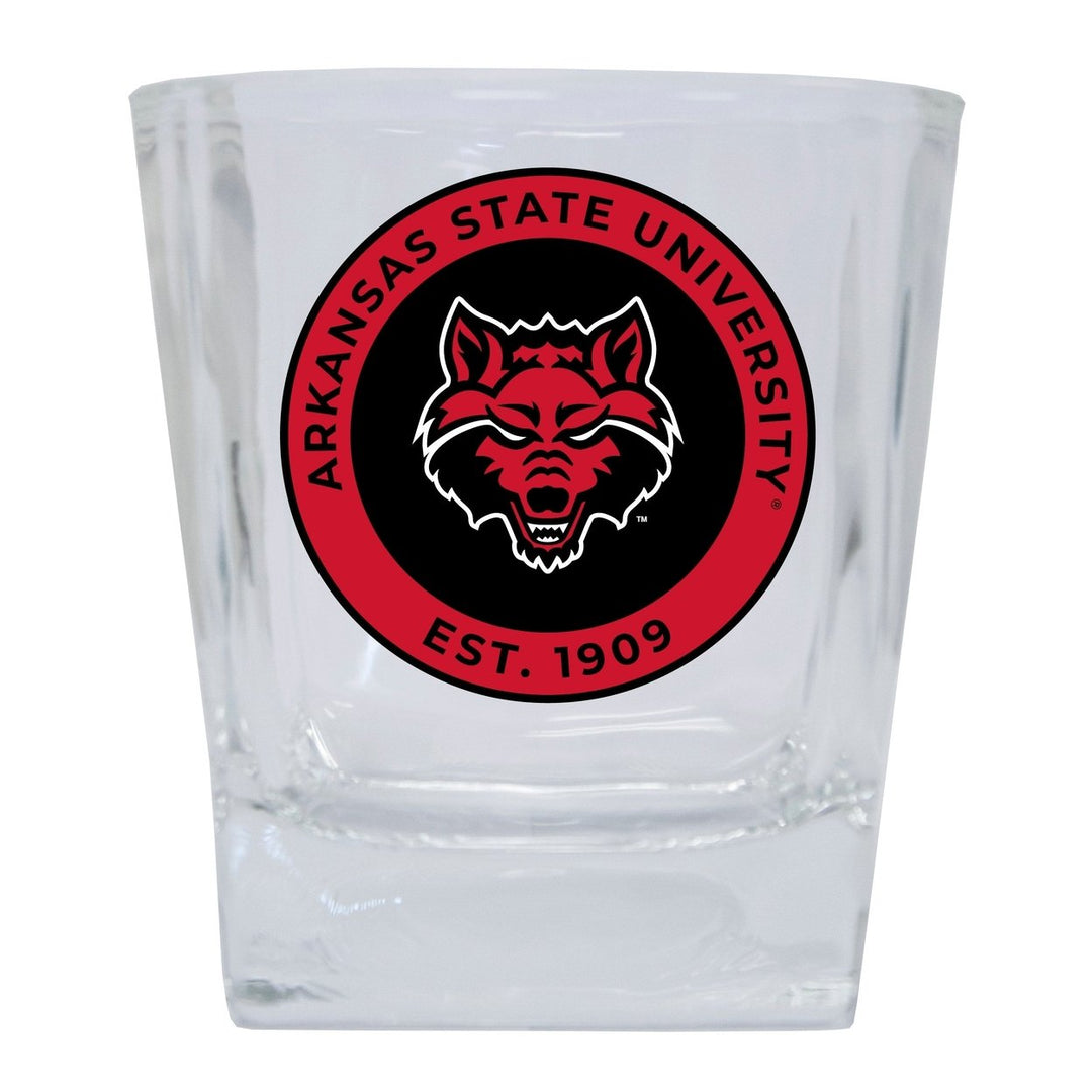 Arkansas State 10 oz Whiskey Rocks Glass Circle Design Officially Licensed Collegiate Product Image 1