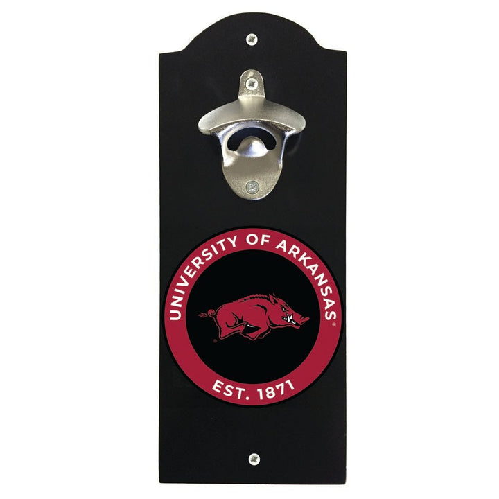 Arkansas Razorbacks Wall Mounted Bottle Opener Officially Licensed Collegiate Product Image 1