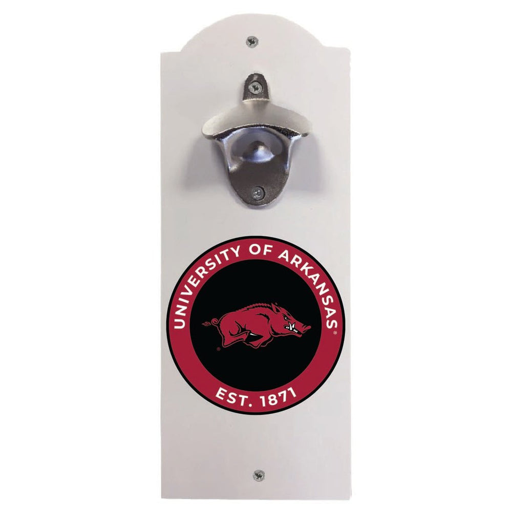 Arkansas Razorbacks Wall Mounted Bottle Opener Officially Licensed Collegiate Product Image 2