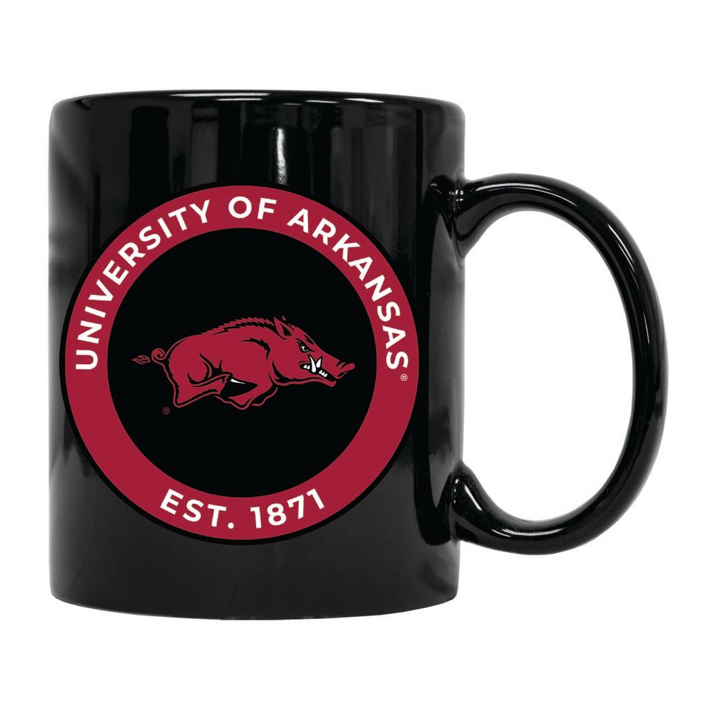 Arkansas Razorbacks 12 oz Ceramic Coffee Mug Circle Design Officially Licensed Collegiate Product Image 1