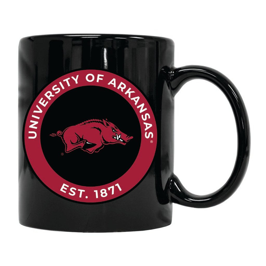 Arkansas Razorbacks 12 oz Ceramic Coffee Mug Circle Design Officially Licensed Collegiate Product Image 1