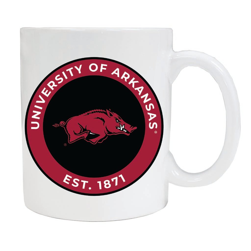 Arkansas Razorbacks 12 oz Ceramic Coffee Mug Circle Design Officially Licensed Collegiate Product Image 2