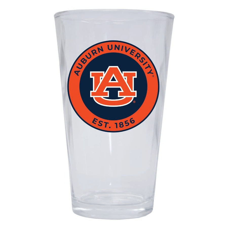 Auburn Tigers 16 oz Pint Glass Circle Design Officially Licensed Collegiate Product Image 1