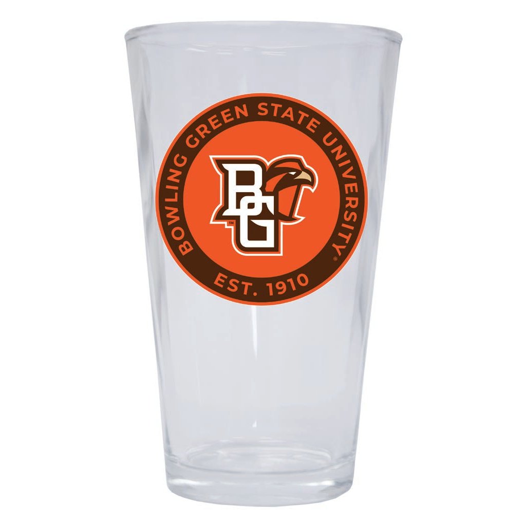 Bowling Green Falcons 16 oz Pint Glass Circle Design Officially Licensed Collegiate Product Image 1