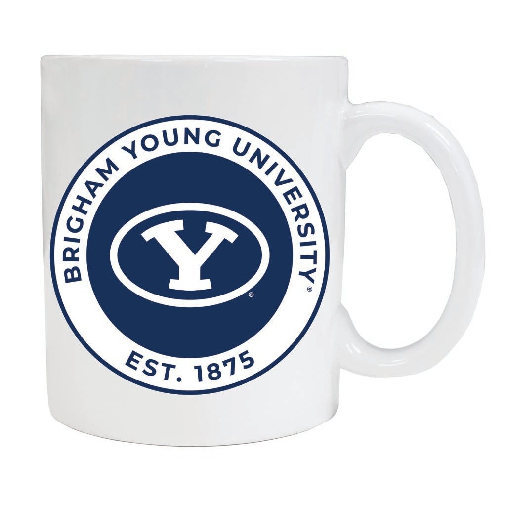 Brigham Young Cougars 12 oz Ceramic Coffee Mug Circle Design Officially Licensed Collegiate Product Image 2