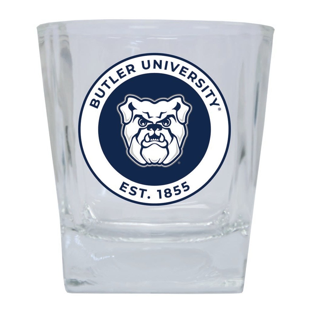 Butler Bulldogs 10 oz Whiskey Rocks Glass Circle Design Officially Licensed Collegiate Product Image 1