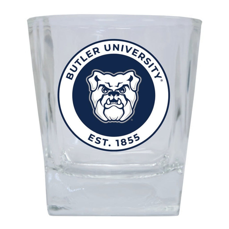 Butler Bulldogs 10 oz Whiskey Rocks Glass Circle Design Officially Licensed Collegiate Product Image 1