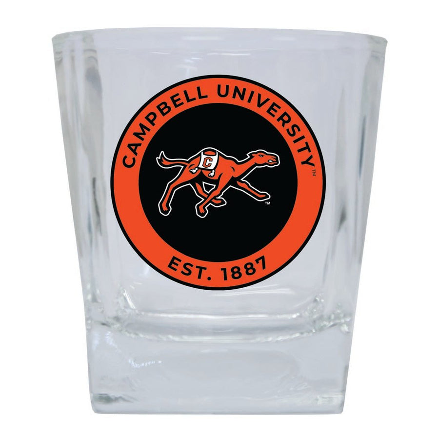 Campbell University Fighting Camels 10 oz Whiskey Rocks Glass Circle Design Officially Licensed Collegiate Product Image 1