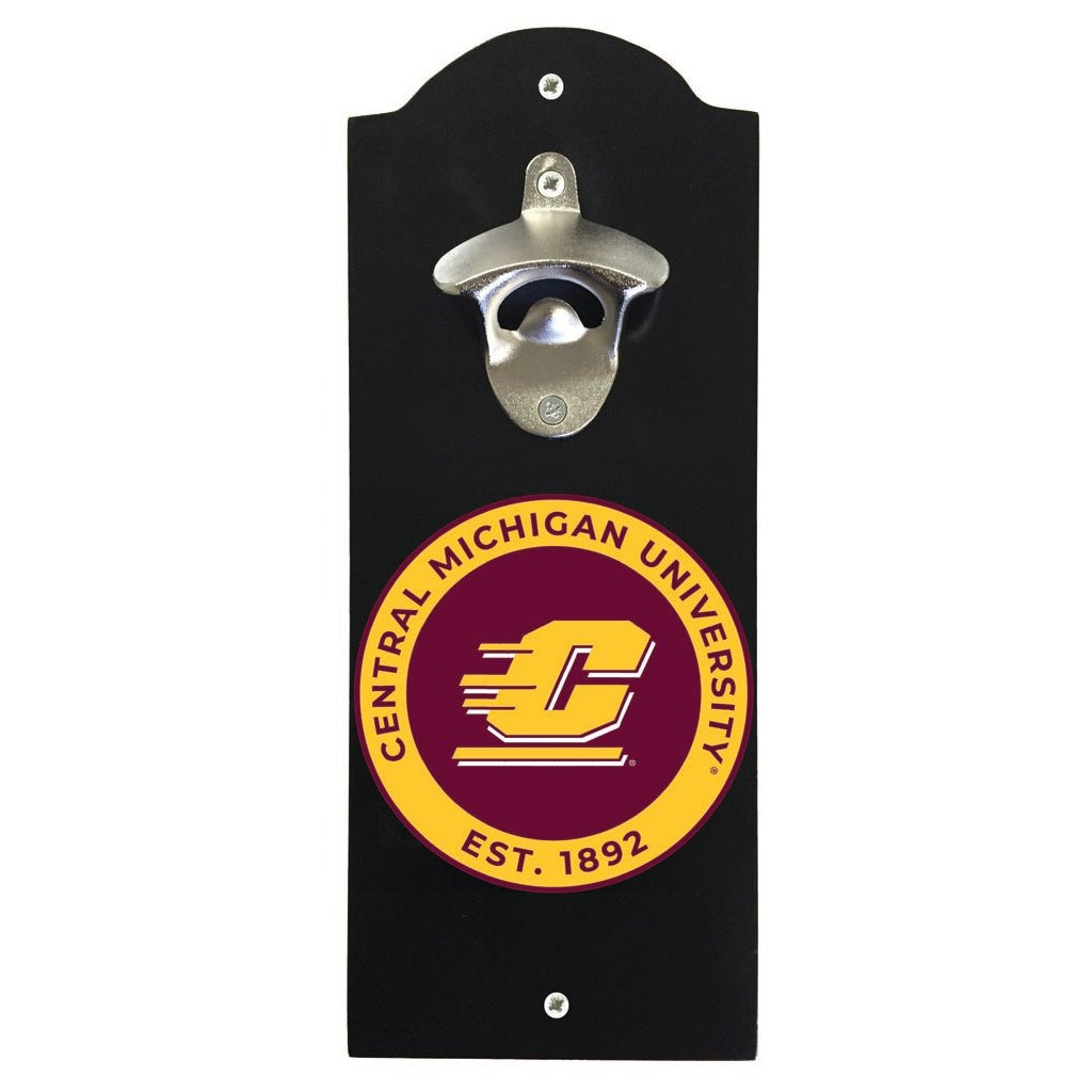 Central Michigan University Wall Mounted Bottle Opener Officially Licensed Collegiate Product Image 1