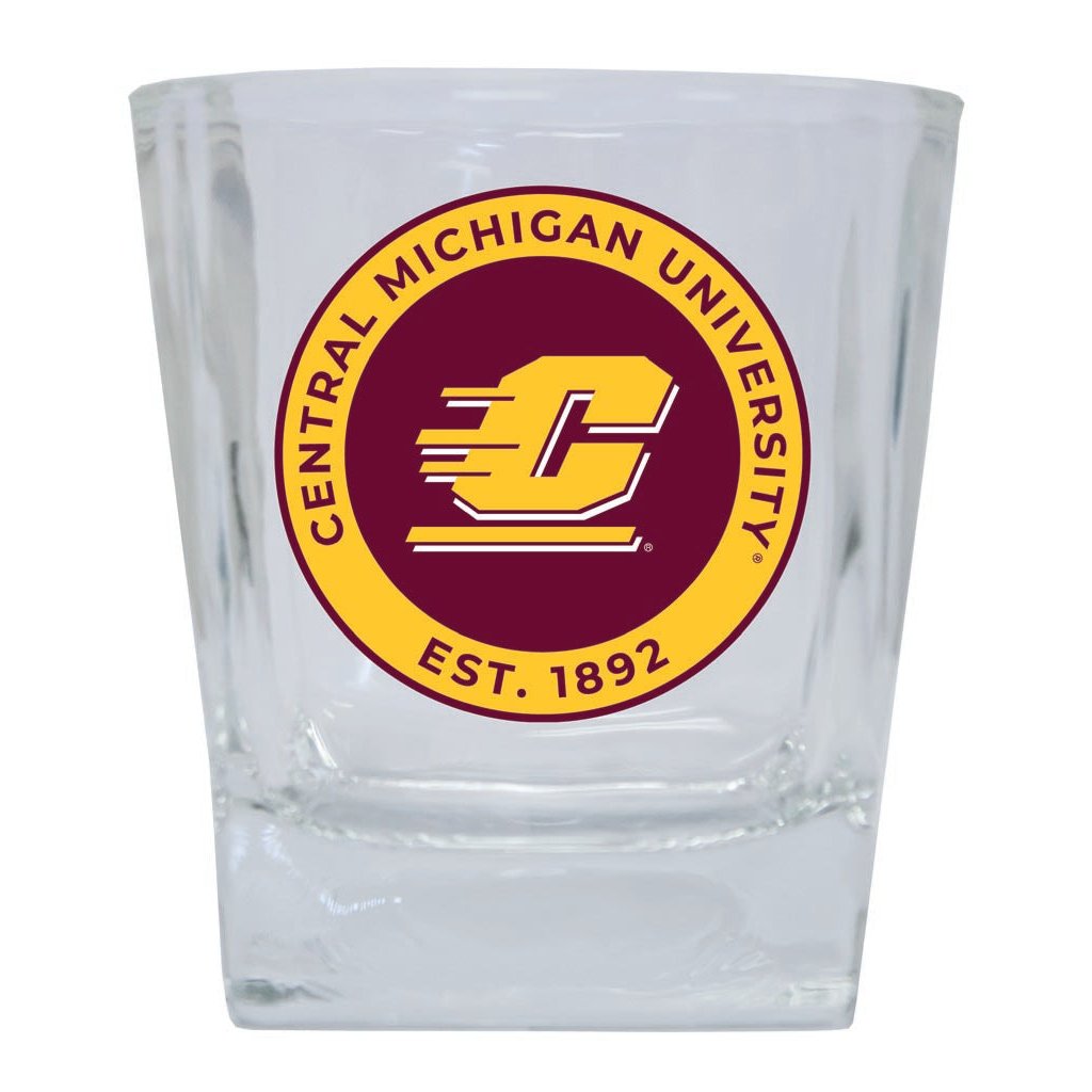 Central Michigan University 10 oz Whiskey Rocks Glass Circle Design Officially Licensed Collegiate Product Image 1