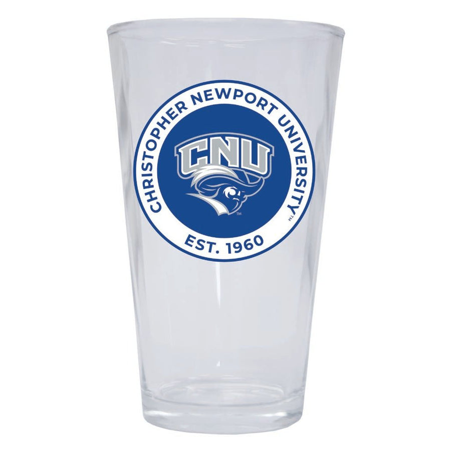 Christopher Newport Captains 16 oz Pint Glass Circle Design Officially Licensed Collegiate Product Image 1