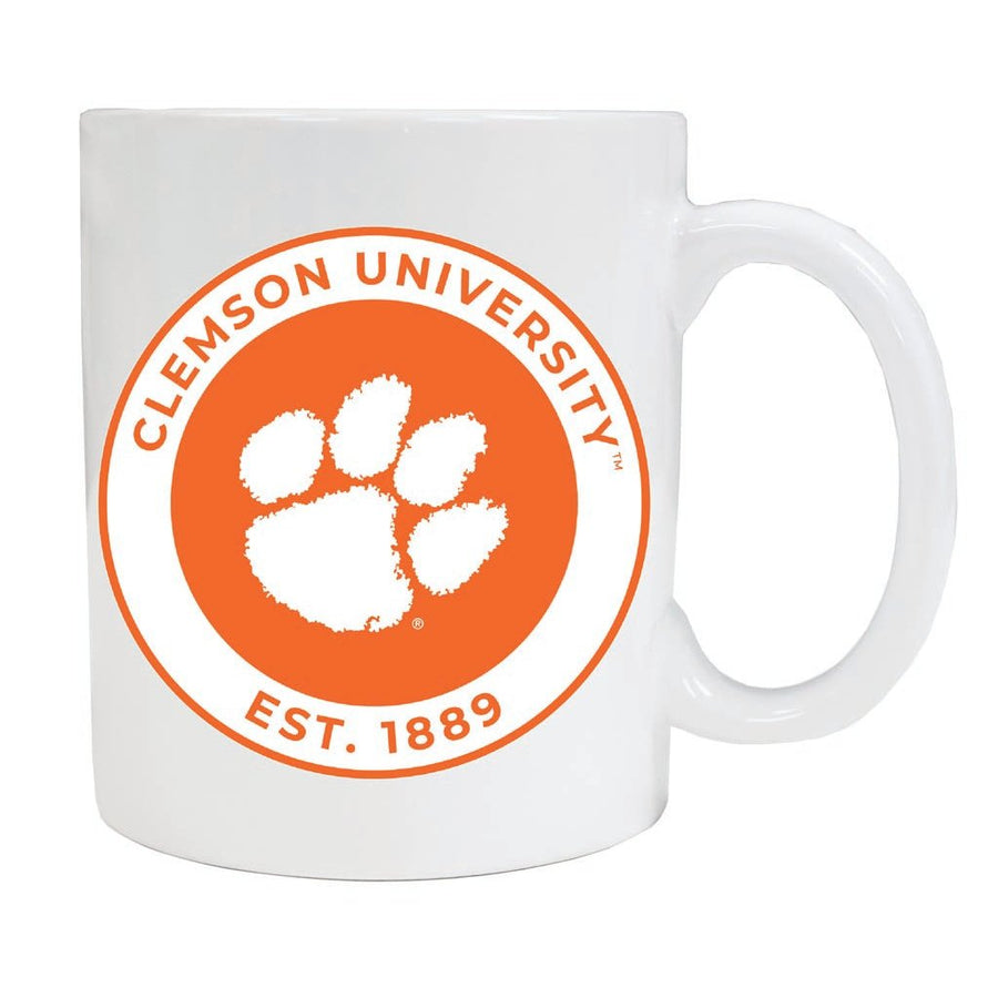 Clemson Tigers 12 oz Ceramic Coffee Mug Circle Design Officially Licensed Collegiate Product Image 1