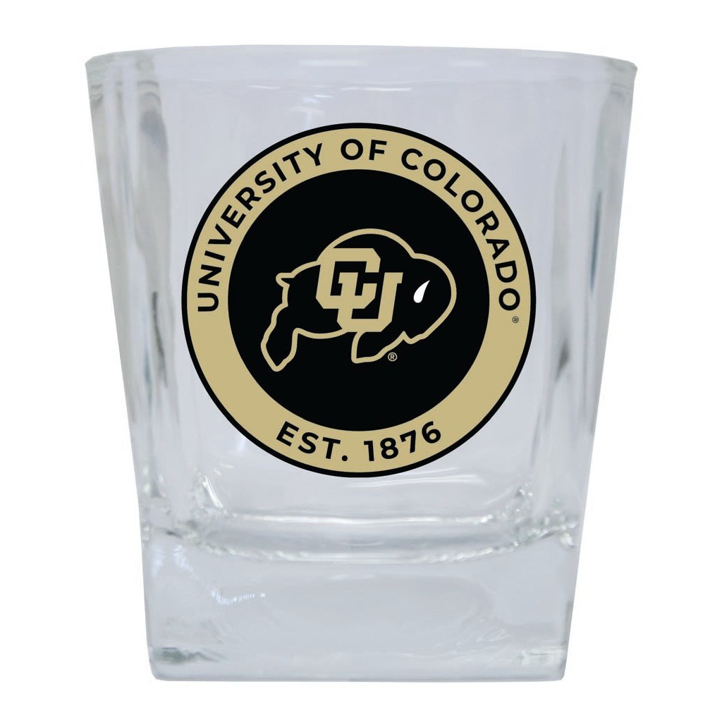 Colorado Buffaloes 10 oz Whiskey Rocks Glass Circle Design Officially Licensed Collegiate Product Image 1