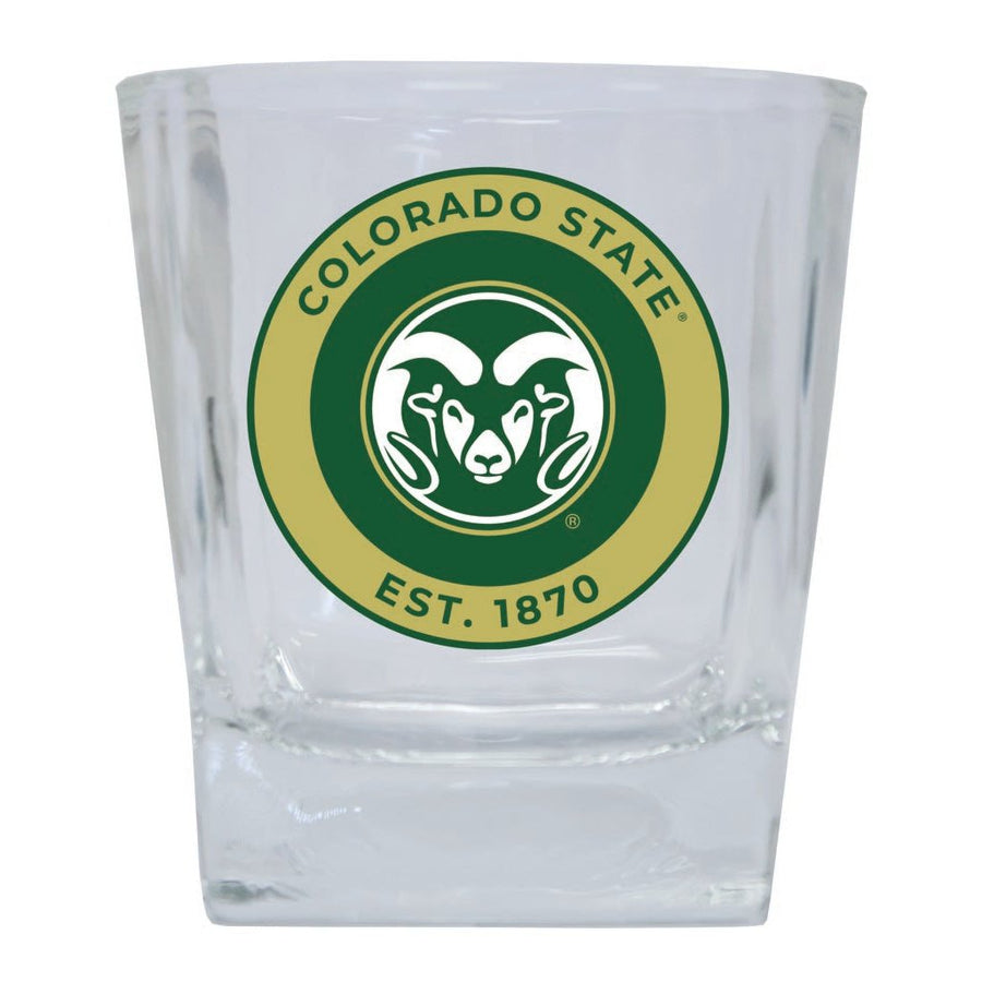 Colorado State Rams 10 oz Whiskey Rocks Glass Circle Design Officially Licensed Collegiate Product Image 1