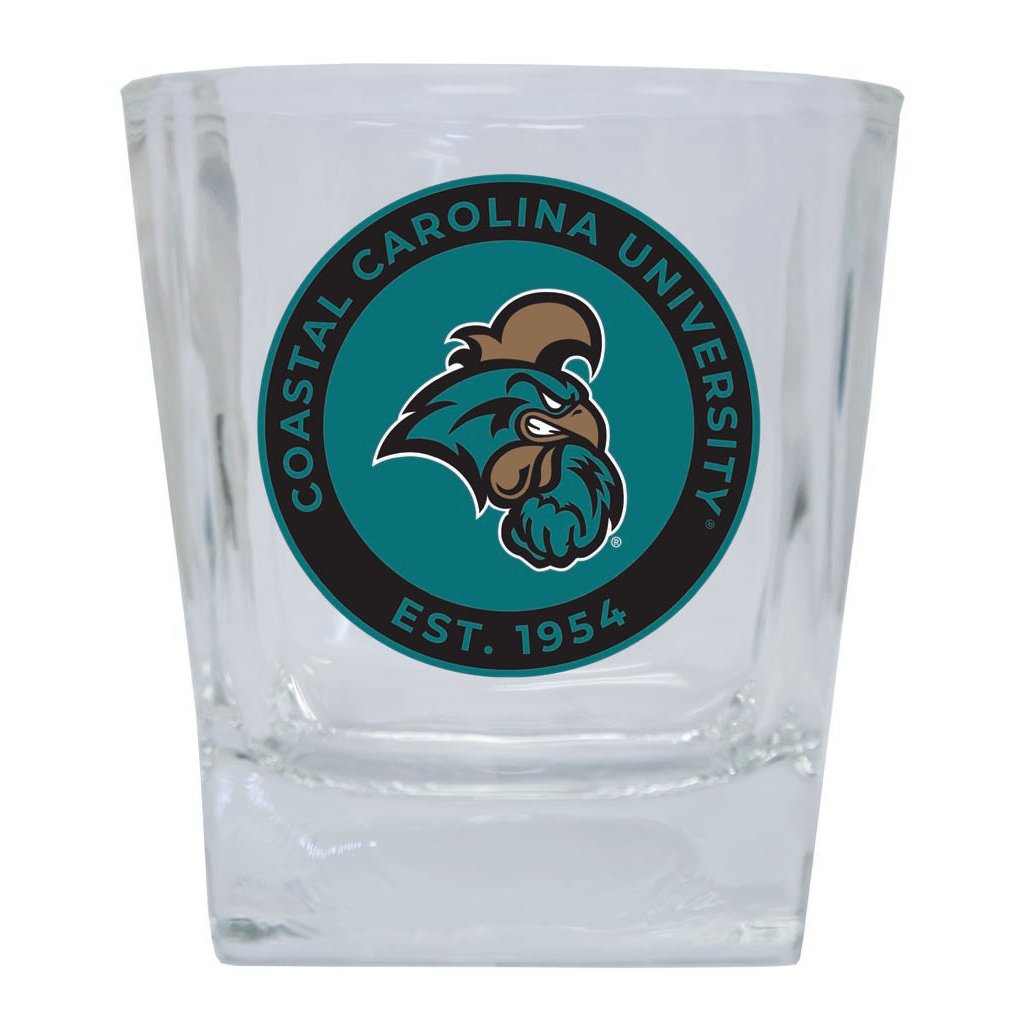 Coastal Carolina University 10 oz Whiskey Rocks Glass Circle Design Officially Licensed Collegiate Product Image 1