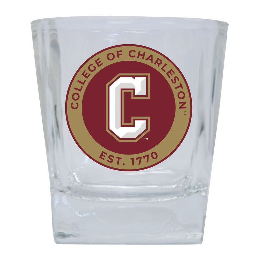 College of Charleston 10 oz Whiskey Rocks Glass Circle Design Officially Licensed Collegiate Product Image 1