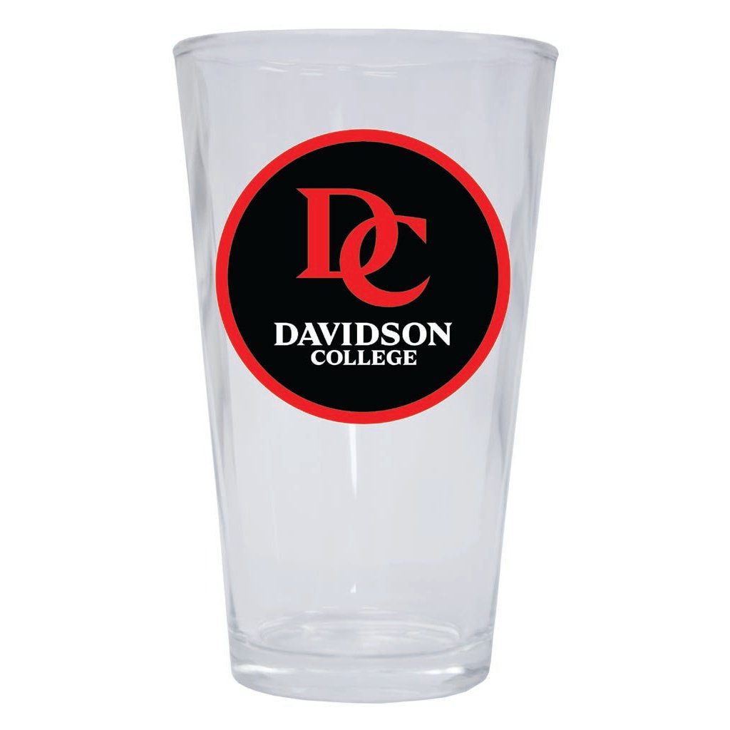 Davidson College 16 oz Pint Glass Circle Design Officially Licensed Collegiate Product Image 1