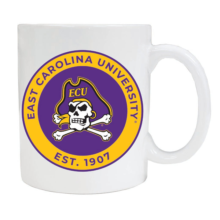 East Carolina Pirates 12 oz Ceramic Coffee Mug Circle Design Officially Licensed Collegiate Product Image 1