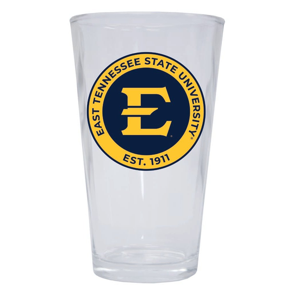 East Tennessee State University 16 oz Pint Glass Circle Design Officially Licensed Collegiate Product Image 1