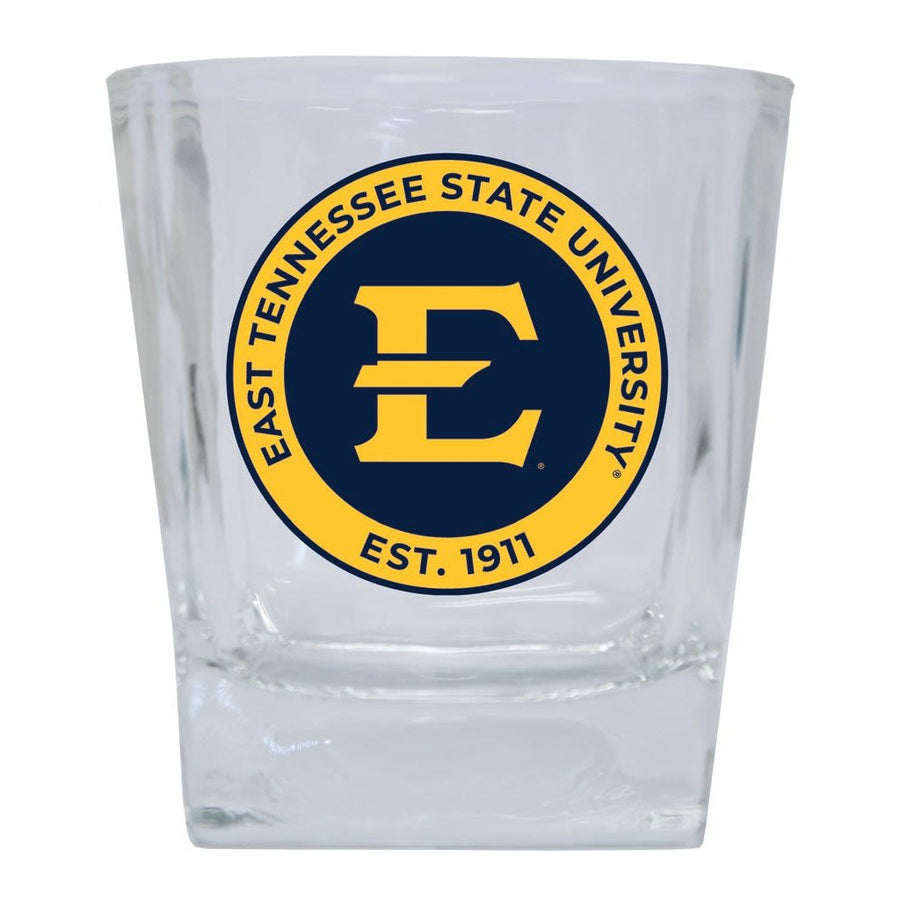 East Tennessee State University 10 oz Whiskey Rocks Glass Circle Design Officially Licensed Collegiate Product Image 1