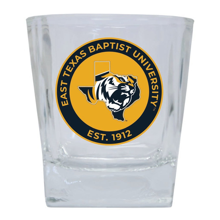 East Texas Baptist University 10 oz Whiskey Rocks Glass Circle Design Officially Licensed Collegiate Product Image 1