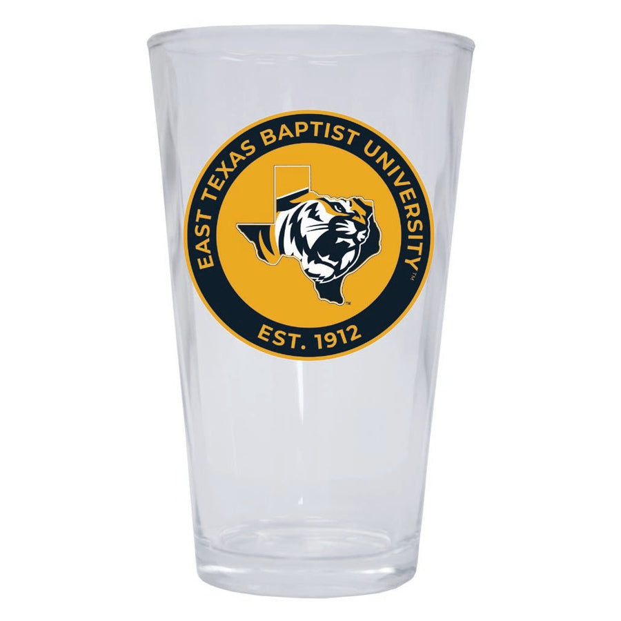 East Texas Baptist University 16 oz Pint Glass Circle Design Officially Licensed Collegiate Product Image 1