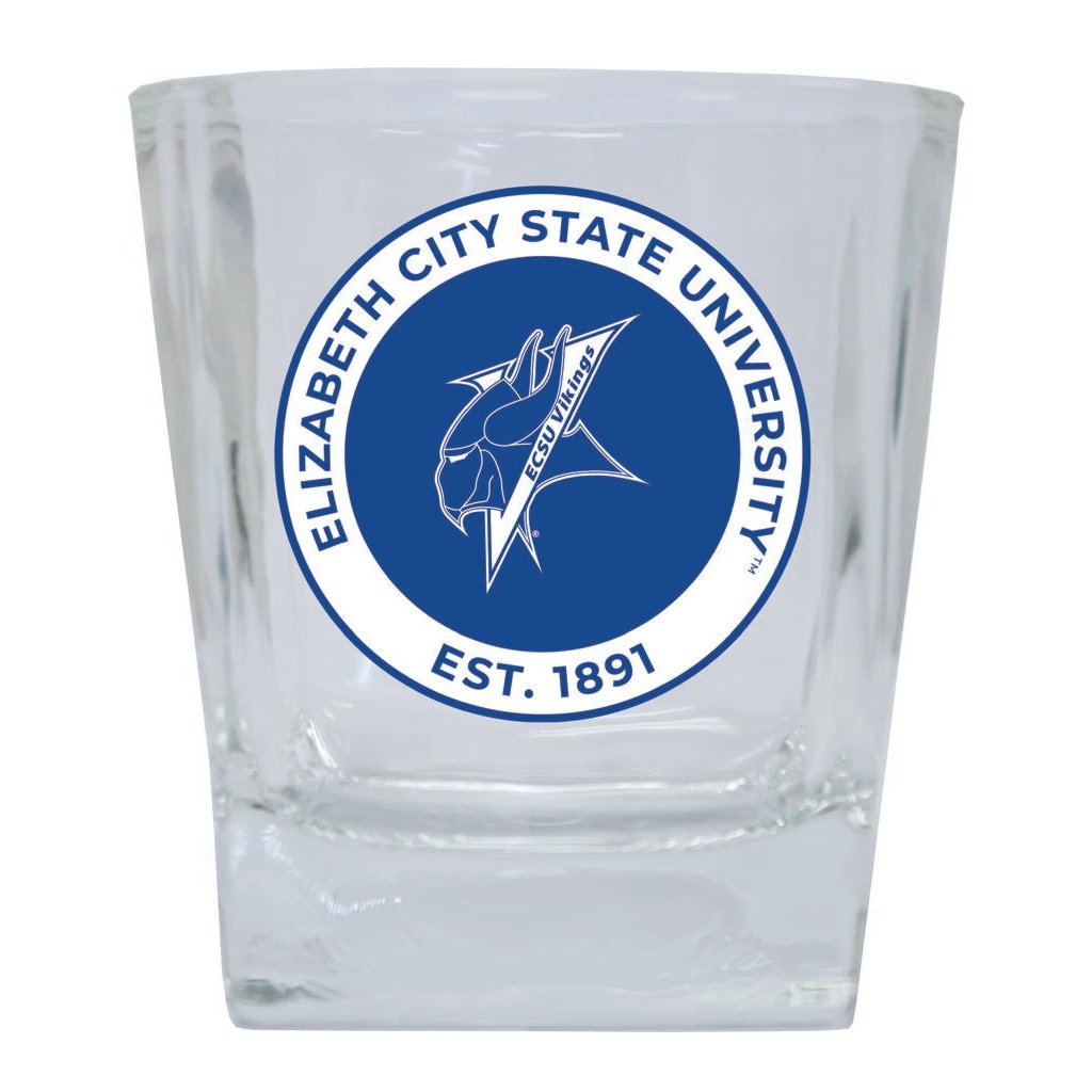 Elizabeth City State University 10 oz Whiskey Rocks Glass Circle Design Officially Licensed Collegiate Product Image 1